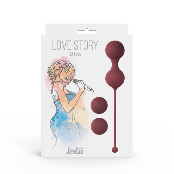 Набор вагинальных шариков Love Story Diva Wine Red_3