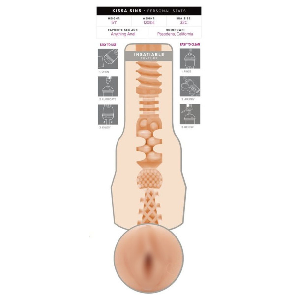 Мастурбатор Fleshlight Girls Kissa Sins, вагина_3