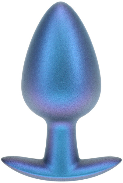 Анальная пробка из силикона L - Metallic Blu_5