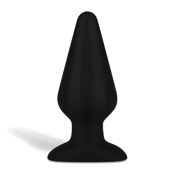 Большой черный плаг из силикона Seamless Silicone Butt Plug 6in_3