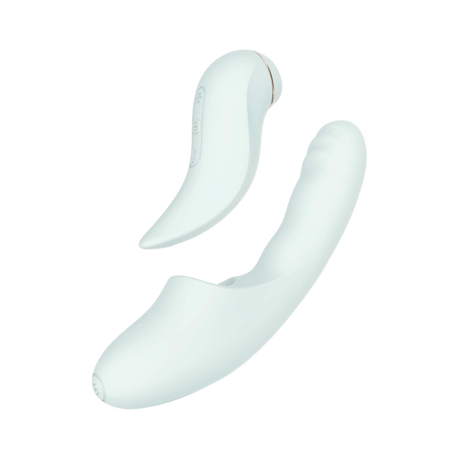 Вибратор с возвратно-поступательными движениями и вакуумом BeYourLover Fatima, мятный_4