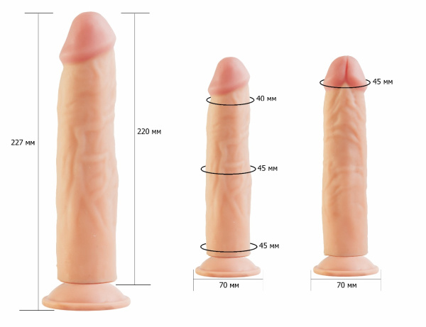 Фаллоимитатор на присоске Кибер-кожа 817400ru_1