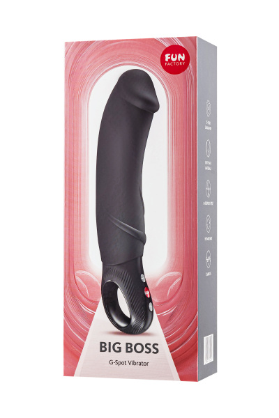 Вибратор для точки G Fun Factory Big Boss, силикон, черный, 23 см_5