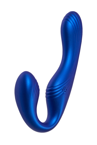 Страпон безремневой L`Eroina APP ARDEE с управлением от приложения и пульта, силикон, синий, 31 см_6