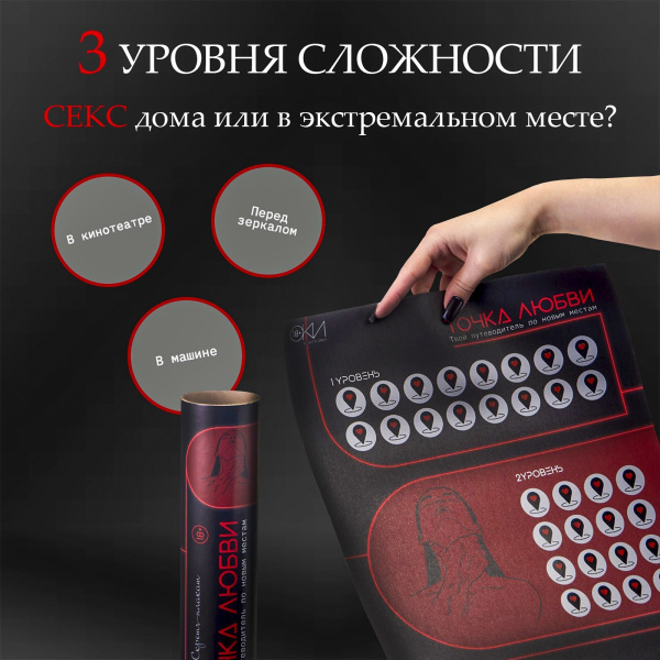 ПЛАКАТ ДЛЯ ДВОИХ ТОЧКА ЛЮБВИ, СО СКРЕТЧ-СЛОЕМ , А3, арт. 10071295_5