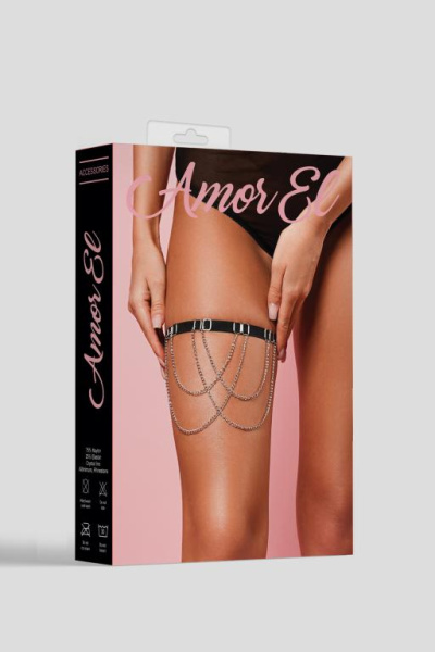 Подвязка с декоративными цепочками OS Black_2