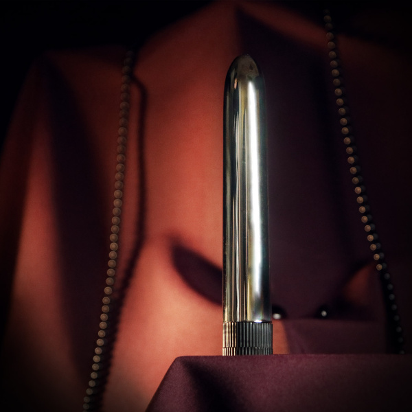 Вибромассажер Gopaldas серебристый гладкий_2