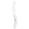 Изящный фаллоимитатор с рельефом 11 in Glass Pelvic Wand Double Ended_3