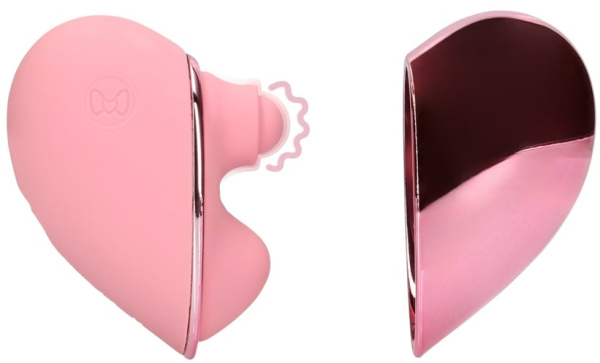 Вибратор-сердце с функцией пульсации Tapping Heart Vibrator (розовый)_4