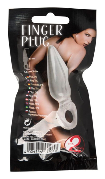 Finger Plug by You2Toys Анальная пробка надеваемая на палец руки_1