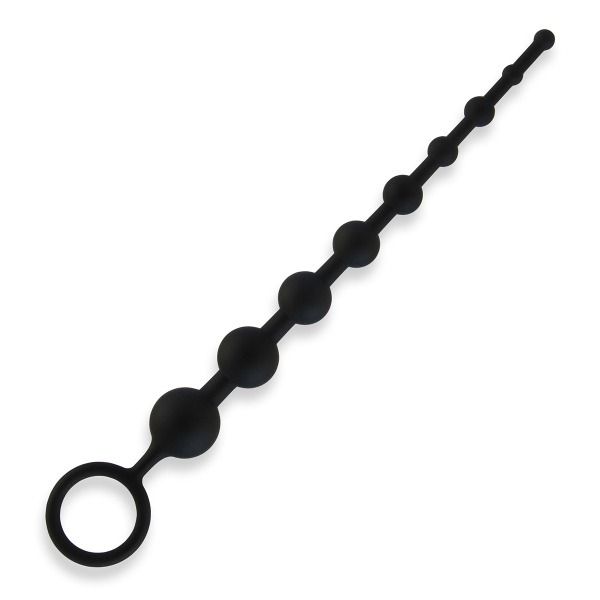 Черные силиконовые анальные бусины Silicone Anal Beads 9 шариков_3
