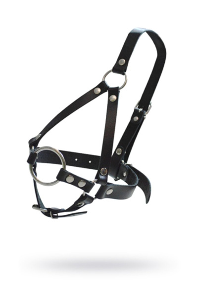 Расширитель-кольцо черный с фиксацией-сбруей на голову_1