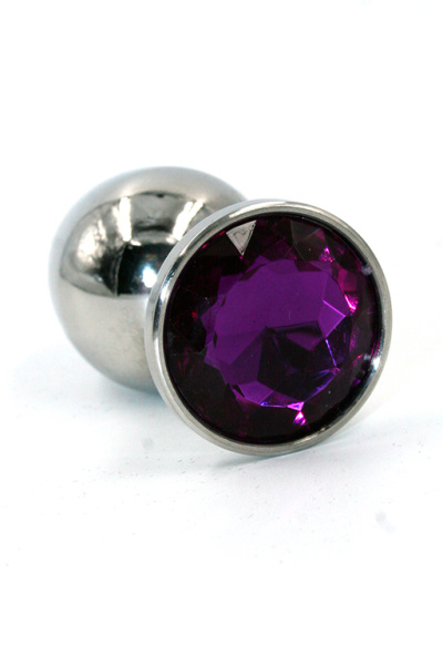 Анальная пробка "medium" нержавеющая сталь dark purple_2