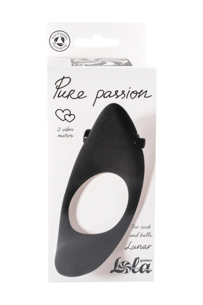 Эрекционное виброкольцо Pure Passion Lunar Black_5
