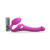 Гибкий страпон Strap-on-me MULTI ORGASM с имитацией оральных ласк и вибрацией, фуксия, S_1