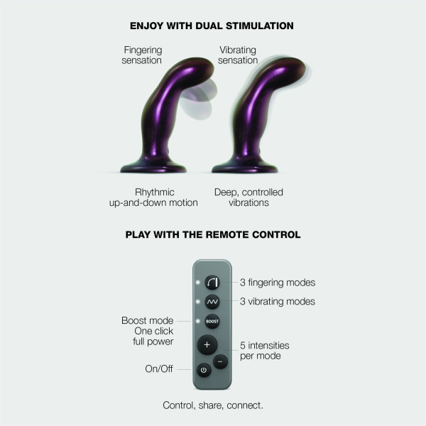 Фаллоимитатор с вибрацией FINGERING & VIBRATING DILDO - M фиолетовый_6