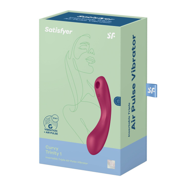 Вибростимулятор Satisfyer Curvy Trinity 1, красный_5