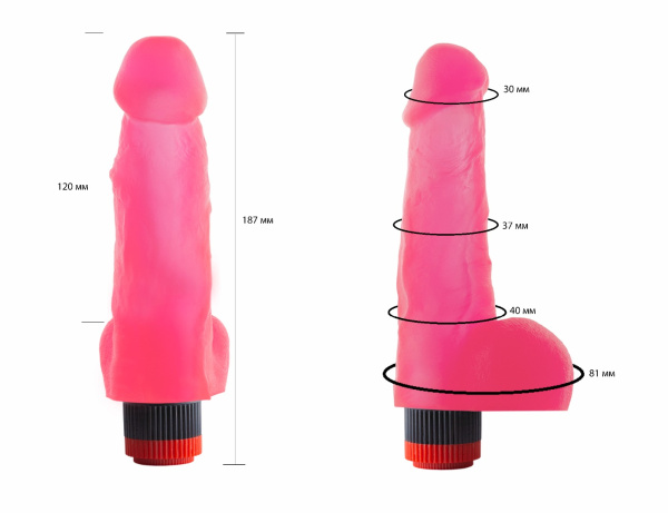 Вибратор гелевый розовый 221200ru_3