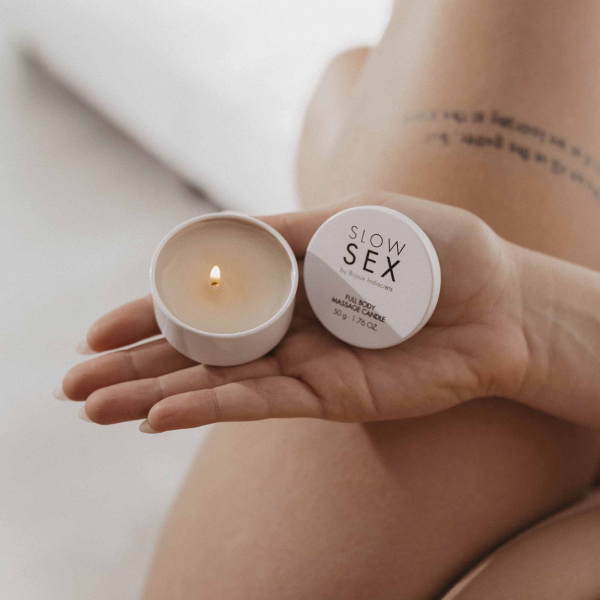 Массажная свеча для всего тела Bijoux Indiscrets Slow Sex, 50 г_1
