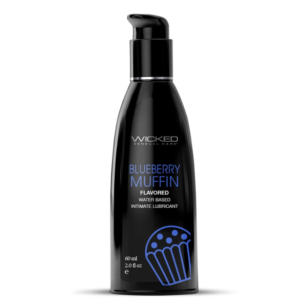 Лубрикант со вкусом черничного маффина WICKED AQUA Blueberry Muffin 60 ml_1