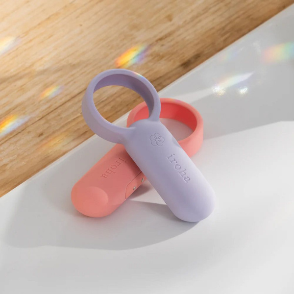 Эрекционное кольцо iroha paiRING Coral Pink с вибрацией_4