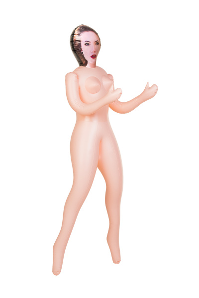 Кукла надувная Dolls-X by TOYFA Jennifer, шатенка, с двумя отверстиями, 150 см_6