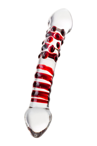 Двусторонний фаллоимитатор Sexus Glass, стекло, прозрачный, 21 см_3