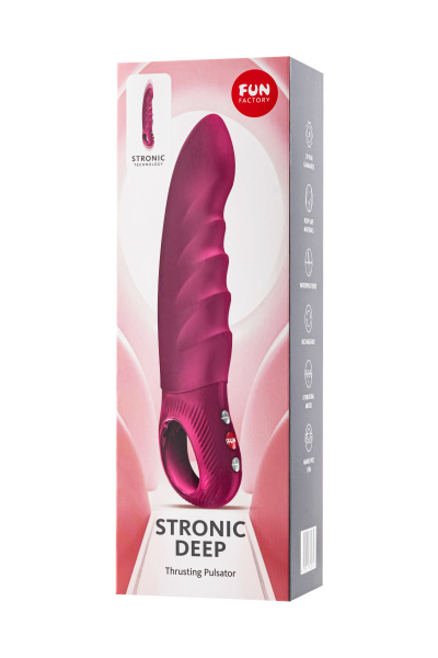 Пульсатор Fun Factory STRONIC Deep, силикон, бордовый, 21 см_6
