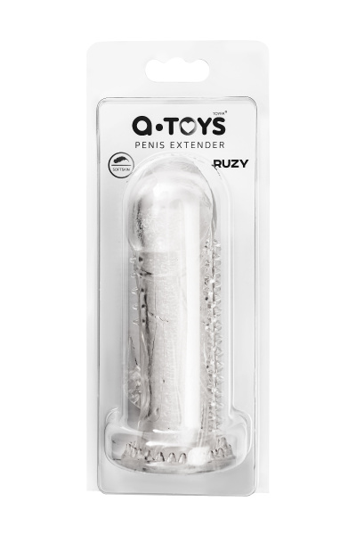 Насадка на пенис с дополнительной стимуляцией A-Toys by TOYFA Ruzy, TPE, прозрачный, 13,5 см_5