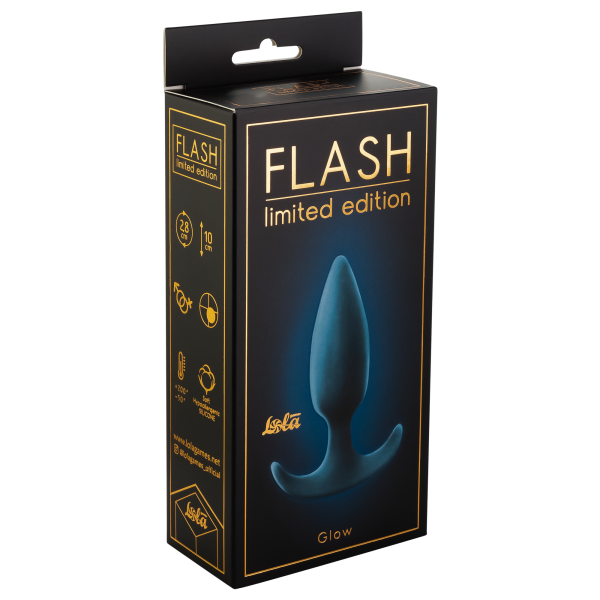 Анальная пробка со смещенным центром тяжести Flash Glow_1