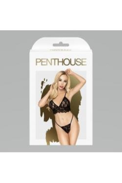 Комплект эротического белья Penthouse "Double spice" black (S/M)._1