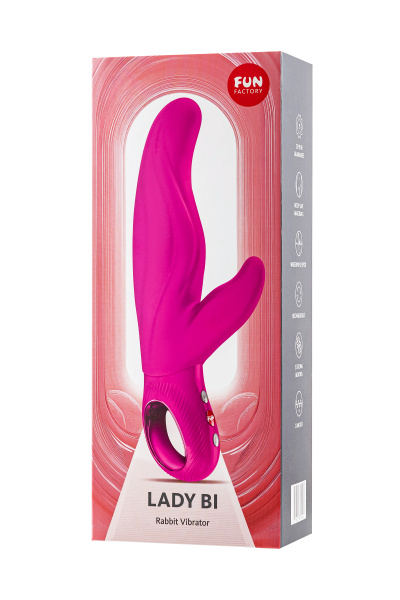 Вибратор кролик Fun Factory LADY BI, силикон, пурпурный, 22 см_5