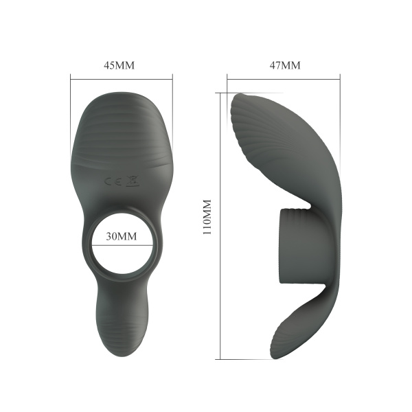 Эрекционное кольцо с вибростимуляцией клитора Pretty love BI-210198-1_1