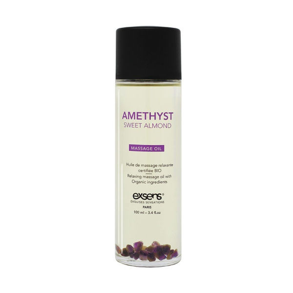 Органическое массажное масло с камнями AMETHYST SWEET ALMOND (Миндаль)_2