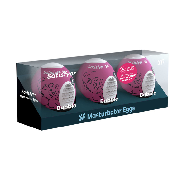 Набор из трех яиц мастурбаторов Satisfyer Masturbator Egg 3er Set Bubble _1