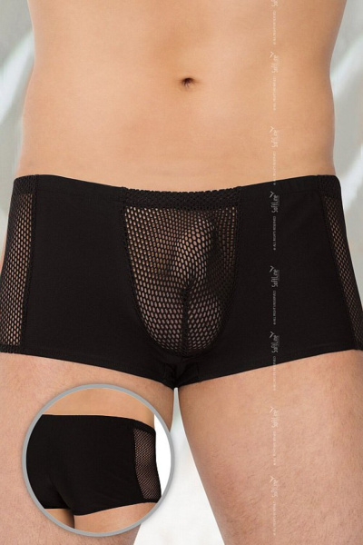 Шорты мужские с сеткой SoftLine Collection, черные-XL_1