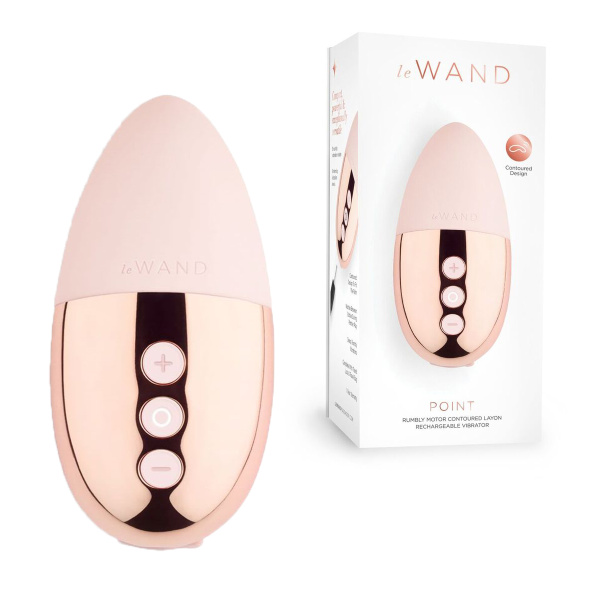 Утяжеленный премиум-вибратор Le Wand Point розовое золото_1