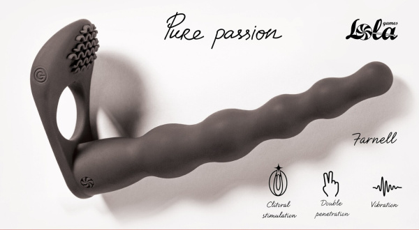 Вибронасадка для Двойного Проникновения Pure Passion Farnell Black_1