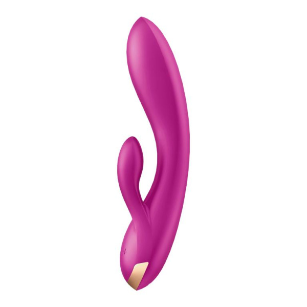 Вибратор-кролик Satisfyer Double Flex с двумя клиторальными отростками, фиолетовый_2
