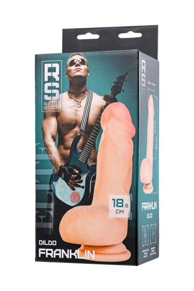 Реалистичный фаллоимитатор RealStick Elite Franklin, TPR, телесный, 18,5 см_2
