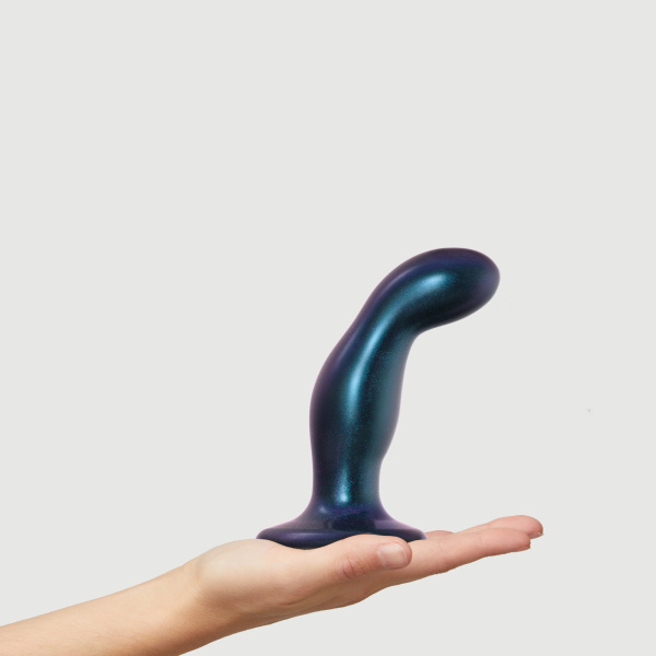 Фаллоимитатор Strap-On-Me Dildo Plug Snaky синий металлик M, 16,5 см_1