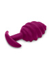 Gvibe Gplug Twist 2 Raspberry витая силиконовая анальная пробка для ношения, 10.5х3.9 см_6