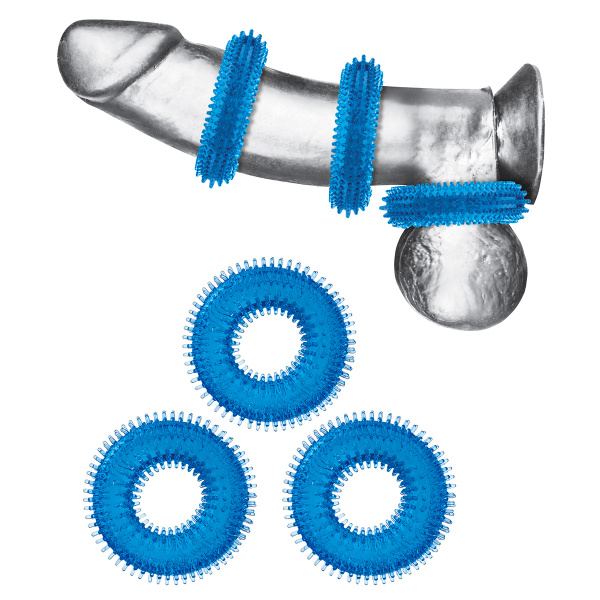 Комплект из трех колец для эрекции 3-Pack Ultra-Stim Stretch Cock Rings_5