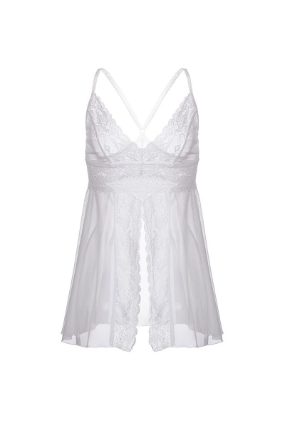 Комбинация бэби-долл с разрезом спереди Erolanta Nataliya, белая, (46-48)_1