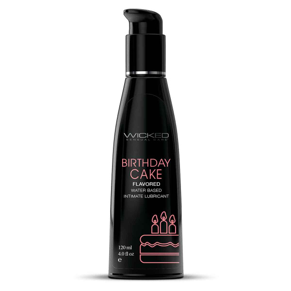 Лубрикант со вкусом торта с кремом WICKED AQUA Birthday cake 120 мл_2