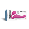 Гибкий страпон Strap-on-me с вибрацией, с 3-мя моторами, фуксия, размер M_20