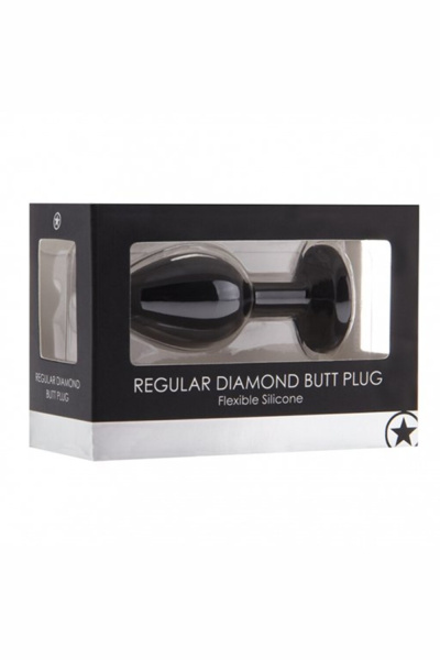 Анальная пробка с кристаллом Diamond Butt Plug (Medium)_1