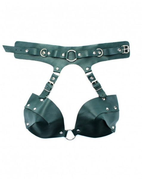 Сбруя из Ошейника с Лифом Lady's Arsenal Изумруд_1