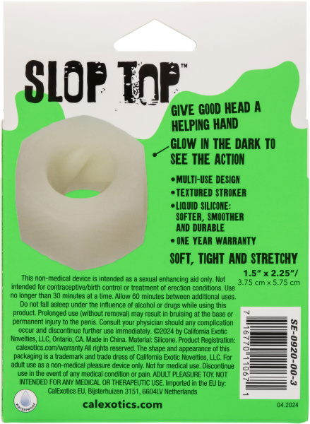 Эрекционное кольцо-бампер из жидкого силикона SLOP TOP NASTY LUV_6