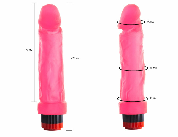 Вибромассажер гелевый розовый 227000ru_1